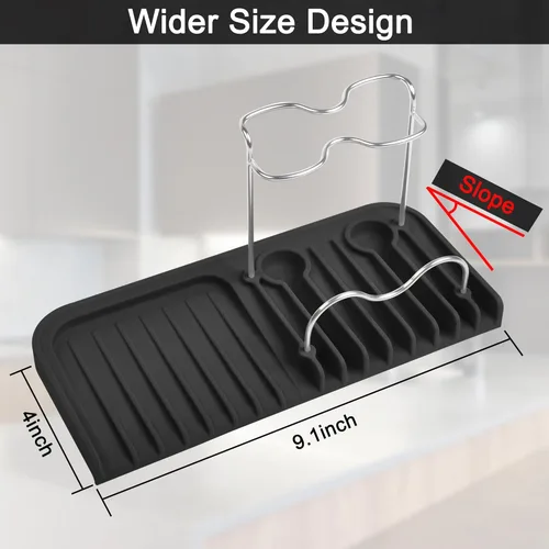 Miniatura 3 de Gosmol Soporte de esponja de silicona para encimera de cocina, bandeja de jabón de esponja impermeable para fregadero de cocina y baño, organizador