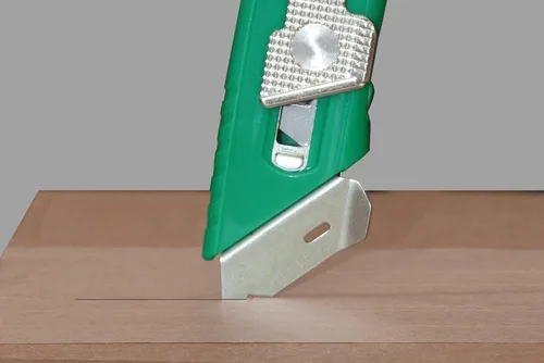 Miniatura 5 de Pacific Handy Cutter S4SR Cortador de seguridad autorretráctil con protector de metal fijo, divisor de cinta sin cuchillas, protector de acero