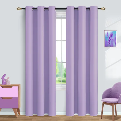 Miniatura 63 de Mrs.Naturall Cortinas Azul Real para Dormitorio, Cortinas Opacas Cortas Medianas Azul Cobalto para Cocina Decoración de Habitación de Adolescentes