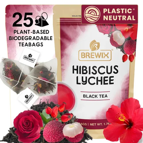 Miniatura 14 de BREWIX, Bedtime Blossom - Té suelto de hierbas (más de 50 tazas) sin cafeína y totalmente natural Mezcla relajante floral nocturna Rooibos