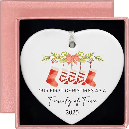 Miniatura 173 de Adorno Colgante Navideño en Forma de Corazón - Felicitaciones por la Nueva Casa, Regalo para Nuevo Propietario - Adorno para la Casa de Compradores