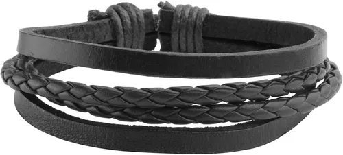 Miniatura 6 de Juego de 4-10 pulseras de cuero para mujeres y hombres, cuentas de madera trenzadas, cordón ajustable
