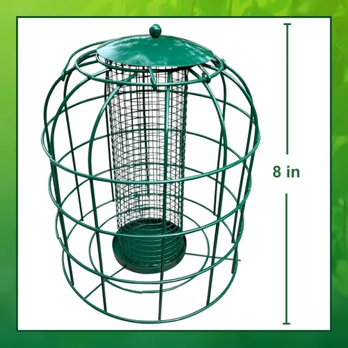 Miniatura 3 de Garden Guru - Comedero para pájaros a prueba de ardillas, para exteriores, con semillas de malla enjaulada, maní, para pájaros pequeños