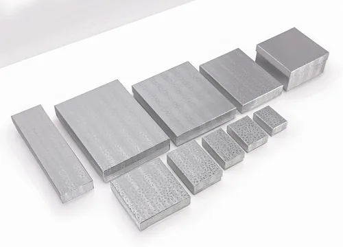 Miniatura 5 de TheDisplayGuys - Paquete de 100 cajas de cartón rellenas de algodón #33 para joyas, papel de aluminio plateado (3.5 x 3.5 x 1.0 pulgadas)