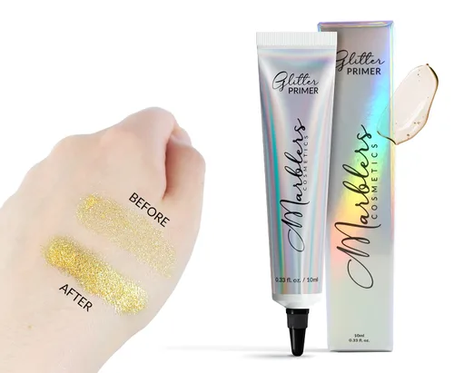 Miniatura 8 de MARBLERS Brillantina de forma gruesa de grado cosmético [estrella] 0.11 onzas (0.11 oz) Escamas No tóxica Vegana Libre de crueldad animal