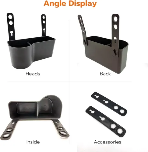 Miniatura 6 de Portavasos de coche, organizador para reposacabezas de asiento, bolsillo para bebidas, caja de almacenamiento de alimentos para teléfonos celulares