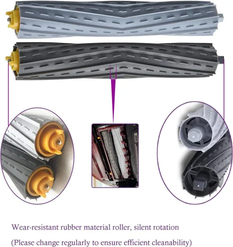 Miniatura 4 de Cepillos de rodillos de goma,Piezas de repuesto para irobot Roomba serie 800 y 900, aspiradora Roomba 800 850 860 861 866 870 880 890 900 980