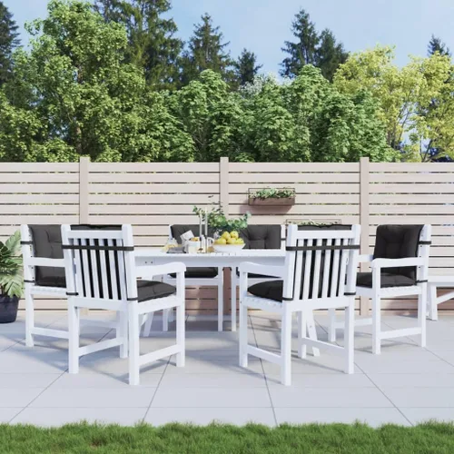 Miniatura 12 de Cojines de silla Lowback, 4 unidades, color antracita melange, 39.4 x 19.7 x 1.6 pulgadas, cojines de tela para Sillas De Comedor, cojines y cojines