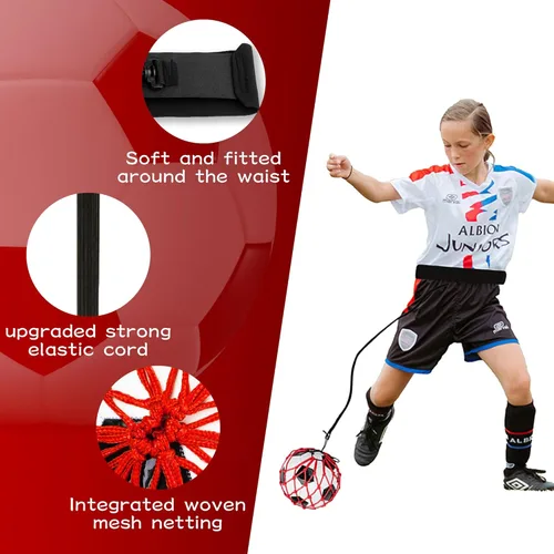 Miniatura 4 de 2PCS Soccer Ball Net Soccer Training Equipment, Football Kick Throw Solo Practice Training Aid, Upgrade Soccer Nets for Kids Youth Adults for Ball