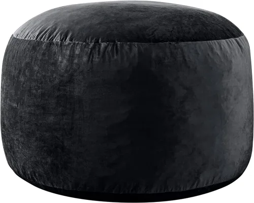 Miniatura 7 de WhatsBedding Puf de 3 pies, puf grande para adultos con relleno de espuma viscoelástica, sofá puff perezoso para sala de estar, tela de terciopelo