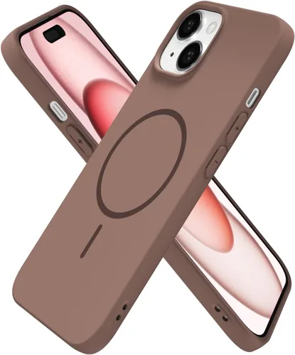 Miniatura 234 de oakxco Funda de silicona Mag Safe para iPhone 17 Pro Max, funda magnética delgada y fina compatible con carga inalámbrica MagSafe, bonita funda Negro