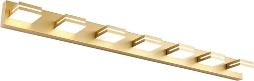 Miniatura 28 de SineRise - Lámpara LED para tocador de baño - Moderna lámpara de acrílico con acabado cromado para iluminación de pared sobre el espejo - 2 luces