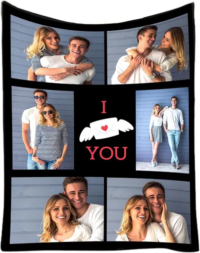 Miniatura 11 de Manta personalizada con texto en imagen, fotos, regalos para adultos, niños, novia, novio, Navidad, Halloween, día del padre, madre, San Valentín