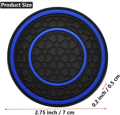 Miniatura 7 de Posavasos para automóvil, universales, impermeables, antideslizantes, portavasos a prueba de filtraciones, accesorios para el interior del Negro