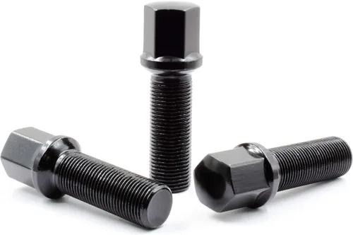 Miniatura 5 de Wheel Accessories Parts 20 pernos de bola de rosca M15x1.25 15x1.25 para asiento de bola con acabado negro, longitud del vástago de 1.57 pulgadas
