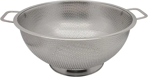 Miniatura 9 de Fox Run Colador grande de acero inoxidable, colador de pasta de 3 cuartos de galón con asas, 8.9 x 11.1 x 4 pulgadas