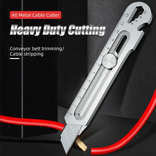Miniatura 3 de Cuchillo multiusos de acero inoxidable 6 en 1, multiherramienta, resistente, impermeable, a prueba de óxido, resistente, grado militar, cortador