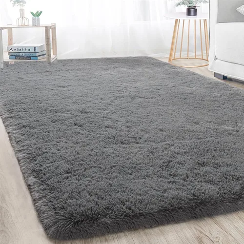 Miniatura 120 de Merelax Alfombra Moderna Suave y Esponjosa Shaggy para Dormitorio Sala de Estar Decoración de Sillas Pequeñas Alfombras Tapetes para Pies Piso, Verde