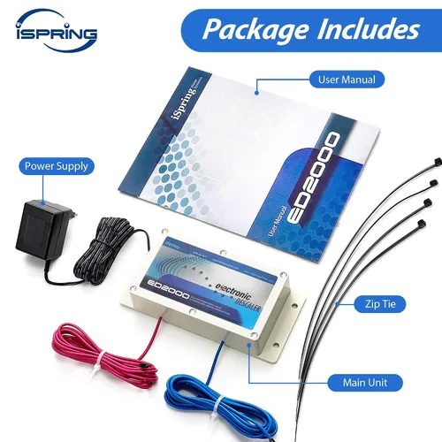 Miniatura 8 de iSpring ED2000S - Desincrustante para toda la casa, acondicionador de agua dura electrónico alternativo sin sal, diseño de luz LED de respiración