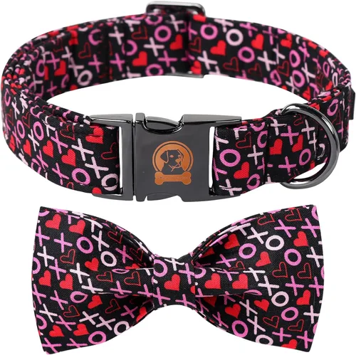 Miniatura 13 de MR. CHUBBYFACE· Collar de Pascua para perro de conejo con lazo, collar ajustable para mascotas con corbatín para perros pequeños, medianos y grandes