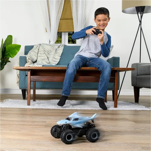 Miniatura 3 de Monster Jam, Camión monstruo oficial Megalodon a control remoto, escala 1:24, 2.4 GHz, para edades de 4 años en adelante
