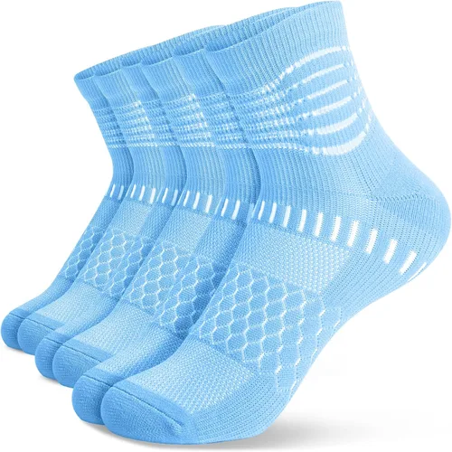 Miniatura 23 de IRAMY Calcetines de compresión de tobillo Coolmax para mujeres y hombres, calcetines que absorben la humedad, alivio de la fascitis plantar, 3/5