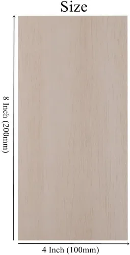 Miniatura 4 de Paquete de 12 hojas de madera de balsa de 1/8 x 4 x 8 pulgadas, madera natural sin terminar para manualidades, hacer modelos de casa, avión, barco