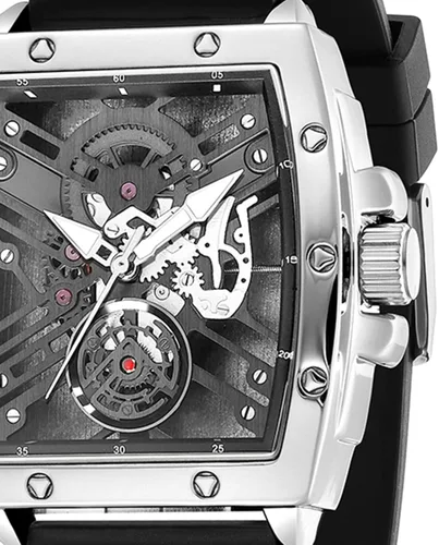 Miniatura 7 de Rembyga Relojes de pulsera para hombre con esfera luminosa y correa de silicona casual