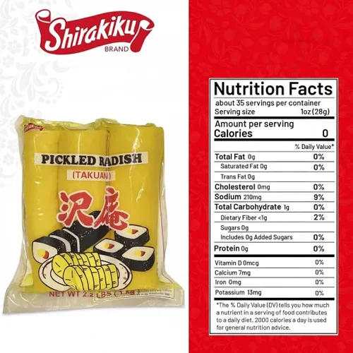Miniatura 2 de Shirakiku Takuwan de rábano en escabeche Pepinillo japonés con sulfitos Ideal para sushi asiático, cajas Bento, sándwiches y ensaladas