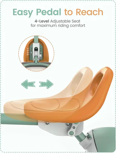 Miniatura 5 de besrey Triciclo para niños pequeños con campana, triciclo para niños de 18 meses a 5 años, triciclo para niños, bicicleta para niños de 2 a 5 años