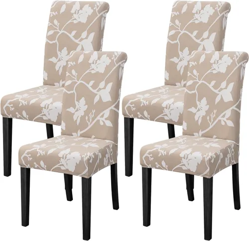 Miniatura 19 de FORCHEER Juego de 6 fundas para sillas de comedor, fundas elásticas para sillas de cocina, 6 piezas, fundas para silla Parson, paquete de 6, Flores
