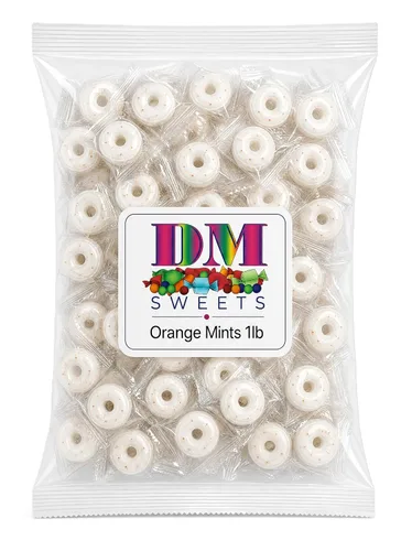 Miniatura 4 de Mentas naranjas – Bolsa a granel de 1 libra (envuelta individualmente) – Dulce duro refrescante de menta cítrica – Perfecto para oficinas, cuencos