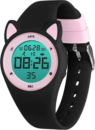 Miniatura 60 de Relojes para niños y niñas, reloj deportivo digital con contador de pasos, podómetro, alarma de vibración, sin aplicación, impermeable, rastreador