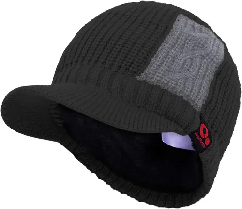 Miniatura 59 de Janey&Rubbins Gorro de punto diario con orejeras con forro polar y calavera