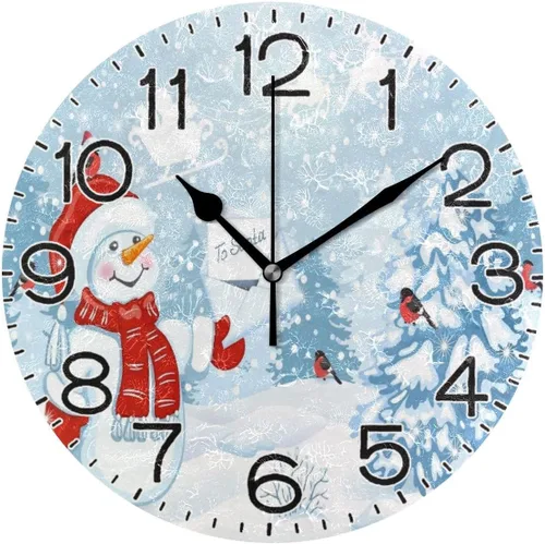 Miniatura 22 de ALAZA Reloj de pared con ondas de playa, funciona con pilas, sin tictac, de cuarzo, analógico, rústico, rústico, reloj redondo, decoración retro