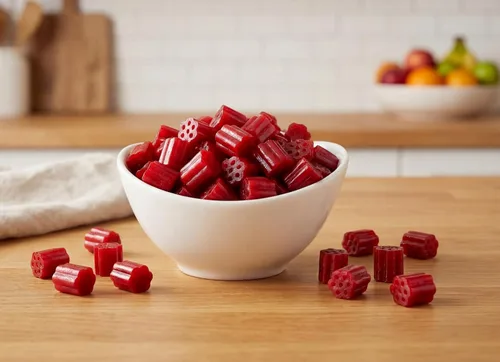 Miniatura 7 de Bocados de regaliz de cereza - 1 libra de masticables frescos y deliciosos masticables de regaliz rojo sabroso