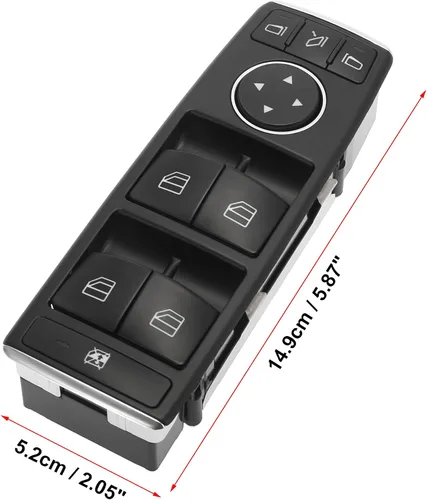 Miniatura 9 de X AUTOHAUX Interruptor de ventana eléctrica del lado del conductor principal delantero 1669054400 reemplazo para Mercedes-Benz ML350 2012 2013 2014