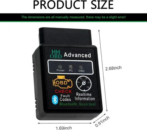 Miniatura 2 de Herramienta de Diagnóstico Bluetooth OBD2 para Automóvil, Dispositivo Inalámbrico para Reiniciar y Borrar Códigos de Falla, Escáner que Elimina