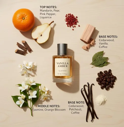 Miniatura 2 de Ambery Vanilla Eau de Parfum para mujer – Perfume en aerosol con notas de café, jazmín, madera de cedro y pachulí, fragancia Gourmand, 1.7 onzas