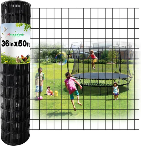 Miniatura 18 de AMAGABELI GARDEN & HOME Tela de Hardware Negra 1 x 1 pulgada 36 pulgadas x 50 pies Rollo de Malla de Alambre Recubierto de PVC Vinilo 16 Calibre