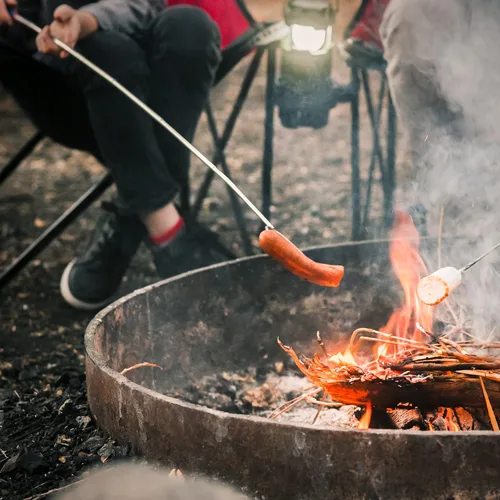 Miniatura 8 de MalloMe - Palos para s'mores para hoguera de 114 cm extra largos - Kit de palos para asar malvaviscos Smores - Pinchos para s'mores y tenedor