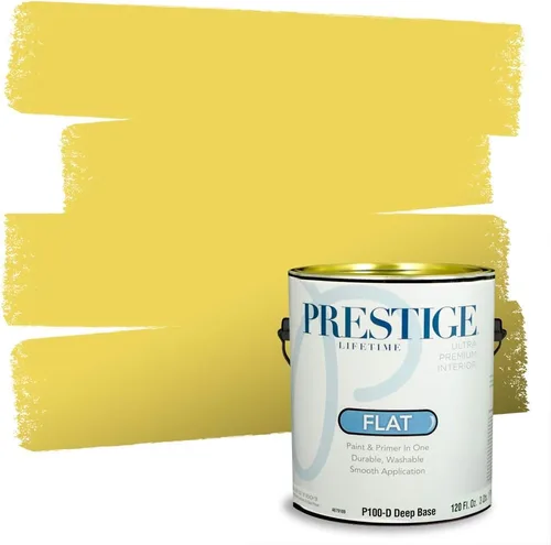 Miniatura 43 de PRESTIGE Pinturas Pintura Exterior e Imprimación En Uno, 1 Galón, Satinado, Pareja Comparable de Benjamin Moore* Amarillo* 320BM-PCM