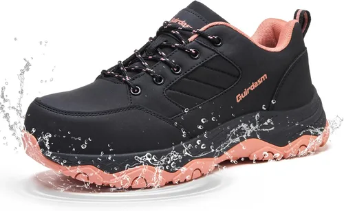 Miniatura 7 de Zapatos anchos con punta de acero para mujer, impermeables, antideslizantes, zapatos de seguridad, ligeros, antideslizantes, construcción