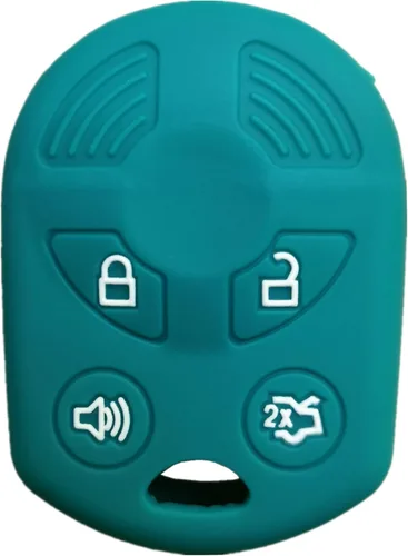 Miniatura 9 de Funda de llavero de silicona de 4 botones para Ford Escape Explorer Mustang Transit Fusion Focus Lincoln Zephyr Mercury Grand Marquis (Negro)