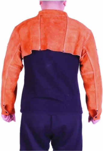 Miniatura 3 de Funda de piel resistente al calor, puños ajustables, cuello ajustable para hombres y mujeres (marrón, mediana)