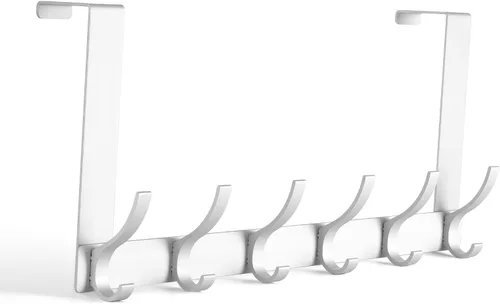 Miniatura 15 de Optish Ganchos sobre la Puerta, Ganchos Colgadores de Puerta para Colgar, Toalleros sobre las Puertas para Baño con 12 Ganchos para Abrigos, Negro