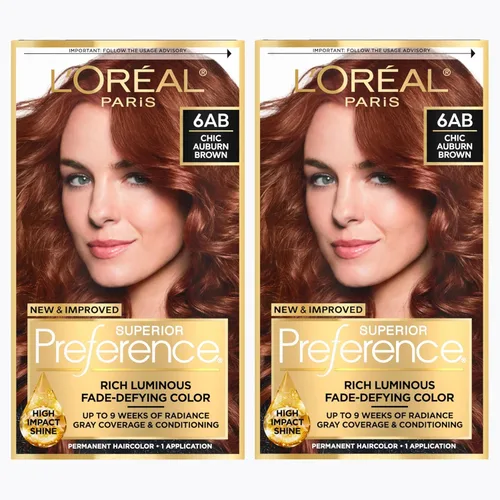 Miniatura 37 de L'Oreal Paris Superior Preference - Tinte permanente luminoso que desafía la decoloración, tinte para el cabello hasta 9 semanas de resplandor, 5C