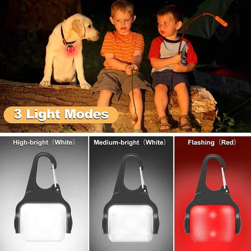Miniatura 2 de Dog Lights for Night Walking, Clip on Dog Collar Light - 3 Modes, USB-C Rechargeable, IP65 Waterproof, LED Safety Light for Running, Camping