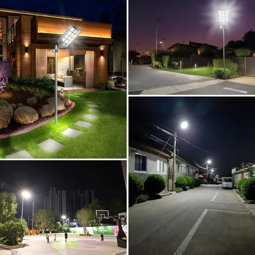 Miniatura 8 de Luz solar de calle de 8000 W, impermeable, 240000 lúmenes, funciona con energía solar, luces de estacionamiento grandes, luz de calle grande