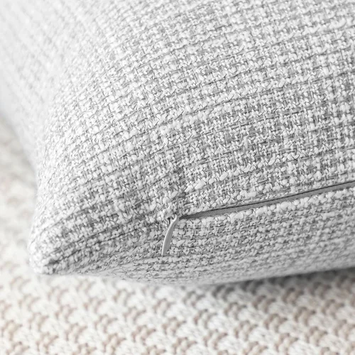 Miniatura 3 de OTOSTAR Juego de 2 fundas de almohada de lino cuadradas decorativas de 20 x 20 pulgadas para decoración del hogar, sofá, dormitorio, automóvil, Gris